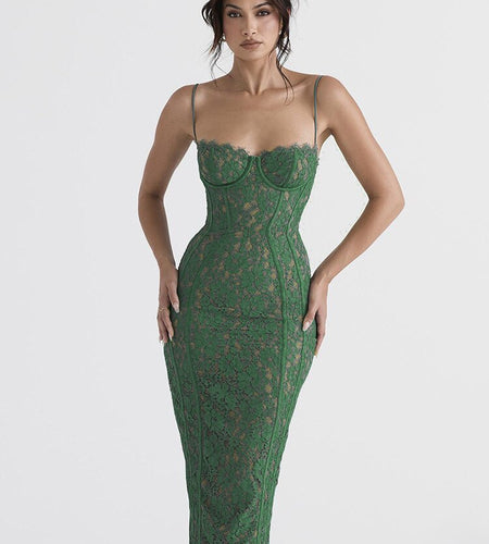 Elegant Backless Midi Dress