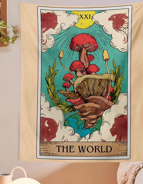 Load image into Gallery viewer, Tarot Mushroom Wall Hanging Tapestry
