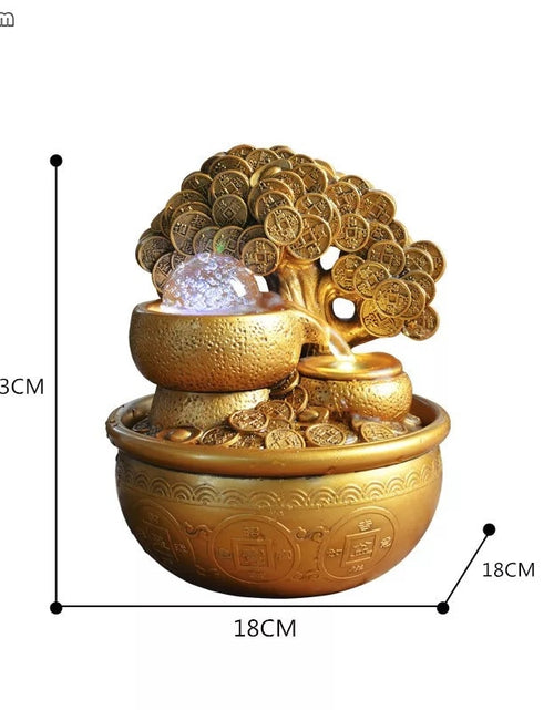 Load image into Gallery viewer, Gold Money Tree Water Fountain
