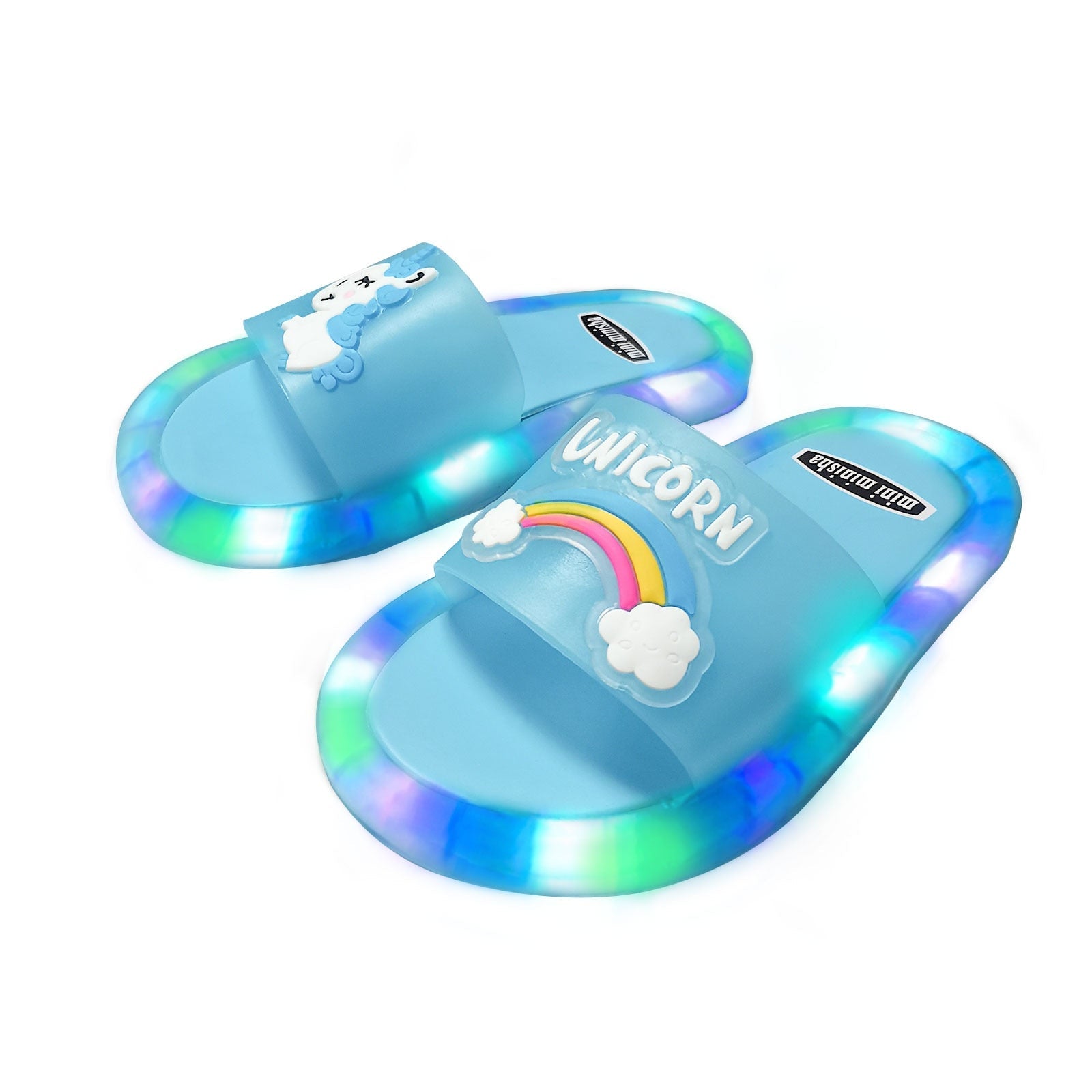 Children‘s Cartoon Animals Prints Lighted Slippers