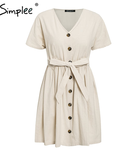 Short V-neck Summer Dresses