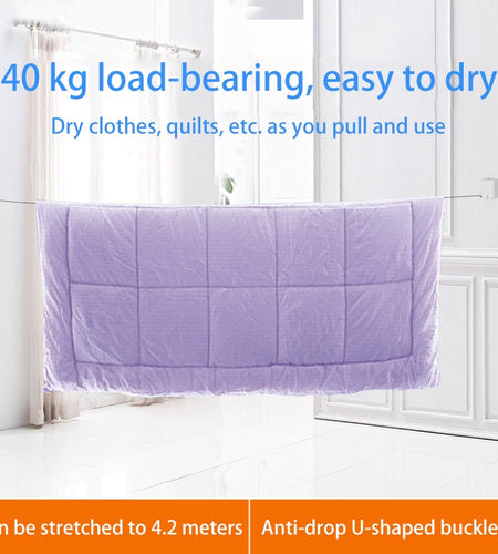 Punch-Free Retractable Clothesline