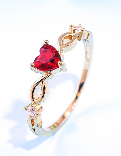 Load image into Gallery viewer, Huitan Simple Heart Ring
