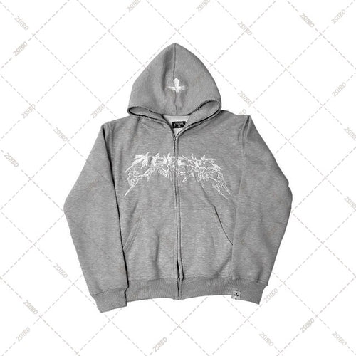 Load image into Gallery viewer, Cross Letter Printing Hooded Sweater
