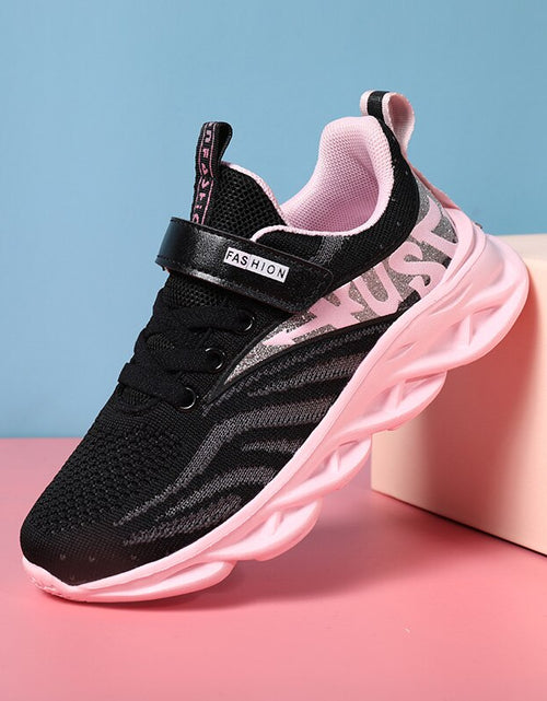 Load image into Gallery viewer, Lace-Up Girls Breathable Running Shoes
