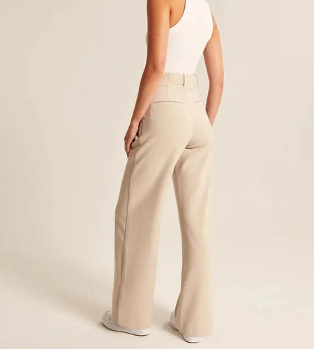 Light Wide-Leg Tailored Pants