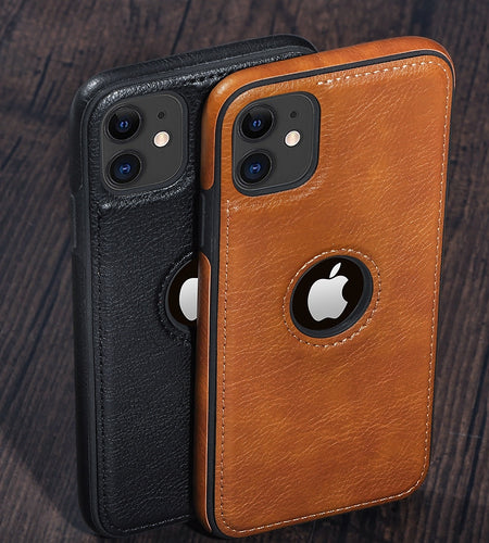 Solid Color PU Leather Phone Case For iPhones