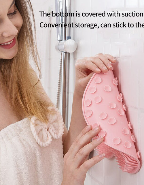 Load image into Gallery viewer, Bath Mat Back Massage Silicone Brush
