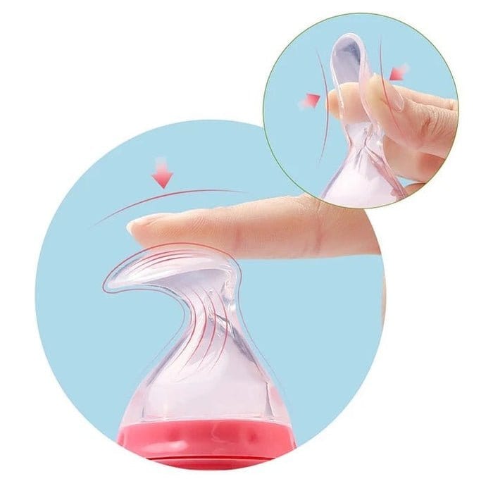 Silicone Feeding Bottle with Spoon