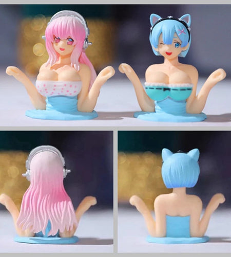 Sexy Anime Girls Chest Shaking Car Ornament