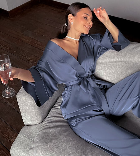 2 Piece Set Satin Sleepwear