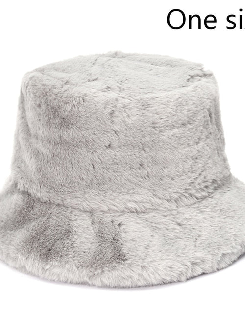 Load image into Gallery viewer, Winter Cow Leopard Faux Fur Fluffy Bucket Hats
