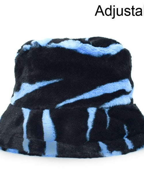 Load image into Gallery viewer, Winter Cow Leopard Faux Fur Fluffy Bucket Hats
