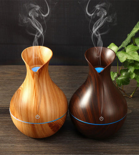 Vase Shape Wood Grain Humidifier