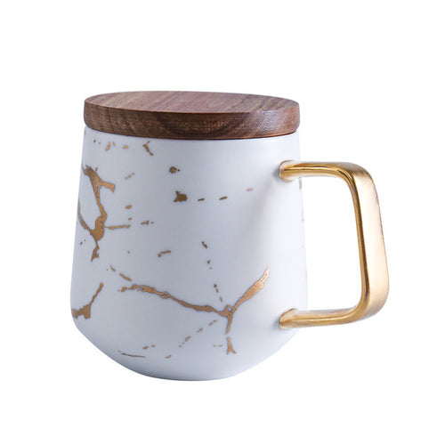 Load image into Gallery viewer, Coffee Mugs Marble Gold Inlay
