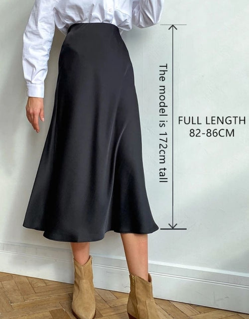 Load image into Gallery viewer, High Waisted Silk Skirt
