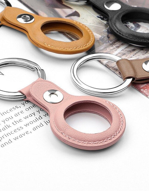 Load image into Gallery viewer, Leather Key Ring Tracker
