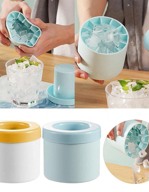 Load image into Gallery viewer, Silicone Cylinder Portable Ice Maker Bucket
