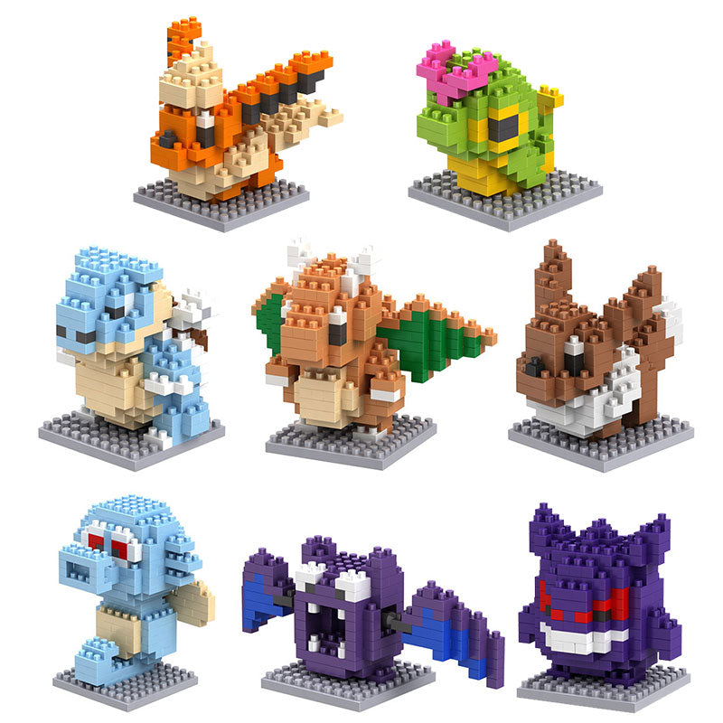 Small Building Blocks Cartoon Animals