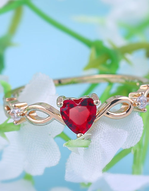 Load image into Gallery viewer, Huitan Simple Heart Ring
