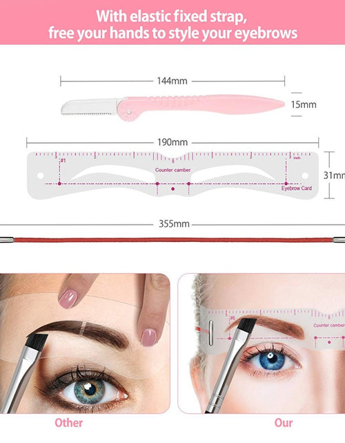 Load image into Gallery viewer, 12Styles Reusable DIY Eyebrow Stencil Set
