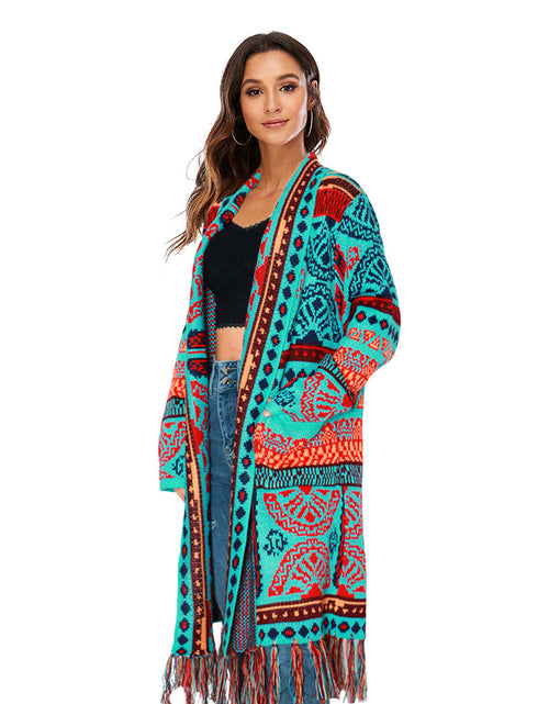 Load image into Gallery viewer, Ethnic Fringe Cardigan
