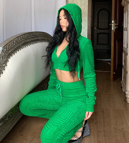 Waffle Tracksuit Set