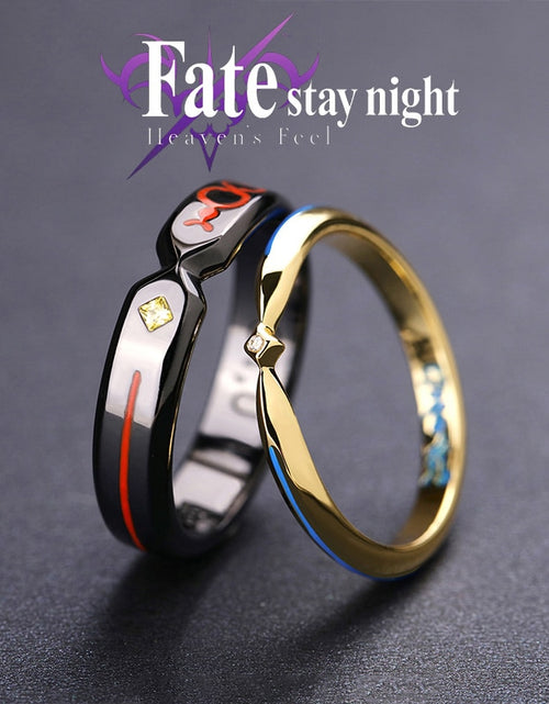 Load image into Gallery viewer, Anime Fate Stay Night Black Saber Rings
