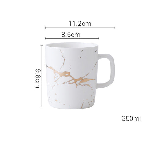 Load image into Gallery viewer, Coffee Mugs Marble Gold Inlay
