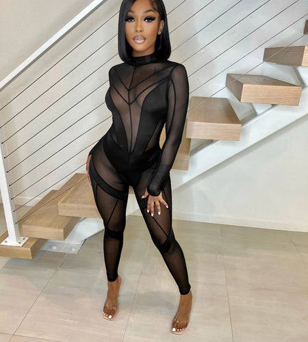 Echoine Stretch See Through Jumpsuit