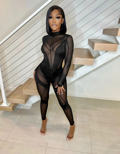 Load image into Gallery viewer, Echoine Stretch See Through Jumpsuit
