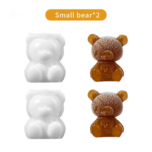 Load image into Gallery viewer, Cute Teddy Bear Silicone Mould Ice Cube Maker
