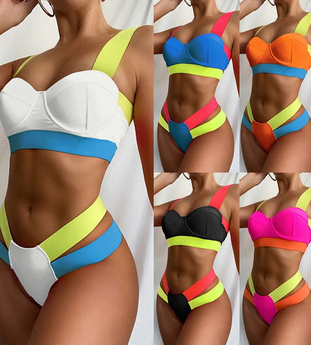 Patchwork Sexy Swimwear