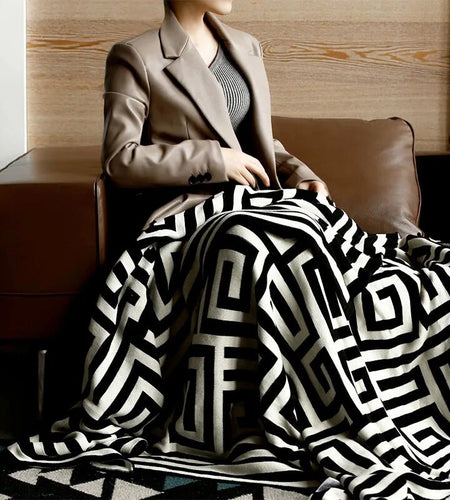 Throw Knitted Blanket