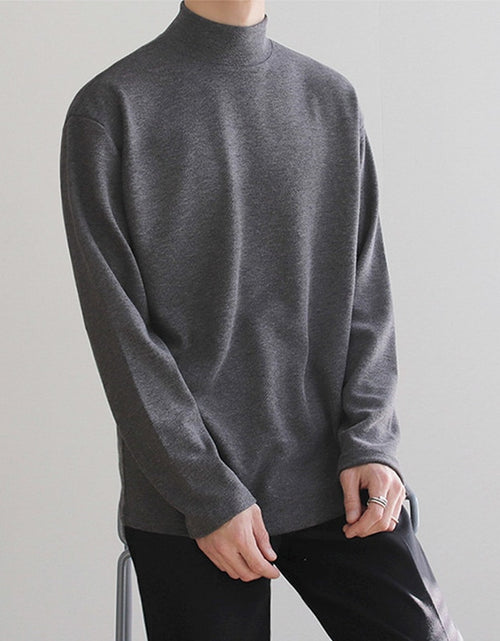 Load image into Gallery viewer, Casual Velvet Turtleneck Men Loose Sweater
