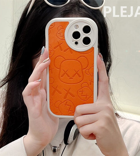 Cartoon Embossed Pattern Phone Case For iPhones