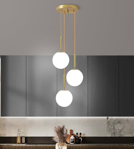 Modern LED Glass Ball Chandelier Lights