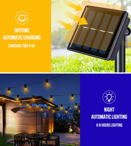 LED Solar String Waterproof Lights