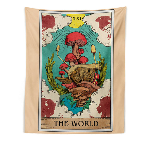 Load image into Gallery viewer, Tarot Mushroom Wall Hanging Tapestry
